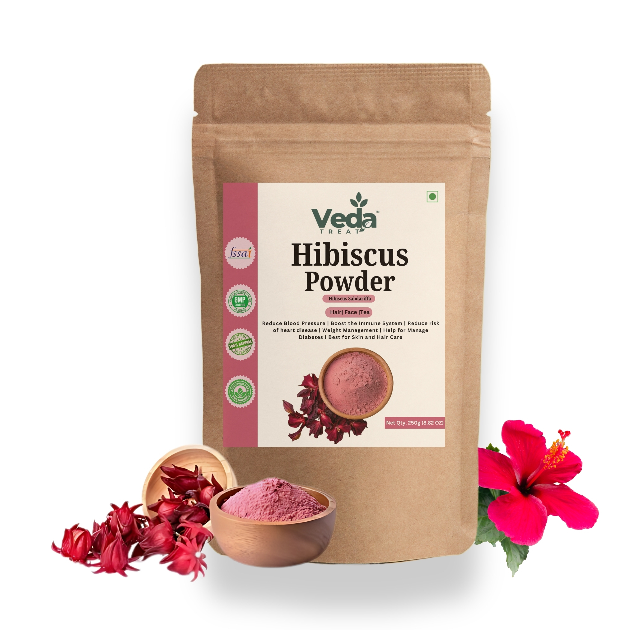 VedaTreat Multani Mitti and Hibiscus Powder: 100% Pure & Natural Combo - Image 4